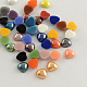 Pearlized Plated Opaque Glass Cabochons PORC-S800-10mm-M-1