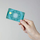 長方形のPVCプラスチック防水カードステッカー  銀行カードの装飾用の粘着カードスキン  花  186.3x137.3mm DIY-WH0432-105-5