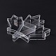 4グリッド透明プラスチックボックス  小さなジュエリーやビーズ用のメープル リーフ ビーズ コンテナー  透明  17.7x17.8x2.55cm  内径：28~97x8~60.5x1.5mm CON-B009-02-2