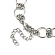 304 Stainless Steel Rings Link Chain Bracelet BJEW-TA00334-04-4