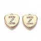 Brass Micro Pave Clear Cubic Zirconia Charms KK-N231-234Z-NF-1