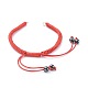 Fabrication de bracelet en cordons de polyester ciré coréen ajustable AJEW-JB00511-04-3