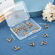 Beebeecraft 20Pcs/Box Clip-on Earring Findings 18K Gold Plated Brass Screw Back Ear Wire Non Pierced Earring Converter for Non-Pierced Earring Jewelry Making KK-BBC0003-38-7