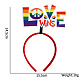 Orgoglio arcobaleno parola amore vince fascia per capelli in plastica e tessuti non tessuti RABO-PW0001-144D-2