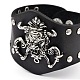 Punk Rock Skull Studded Leather Cord Bracelets BJEW-D351-06-2