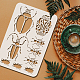 Plastic Drawing Painting Stencils Templates DIY-WH0396-246-3