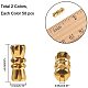 PandaHall 100 sets Barrel Screw Clasps Jewelry Connector Screw Twist Clasps Copper End Tip Barrel Clasps for Necklace Bracelet Jewelry Making KK-PH0035-65-2