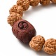 Bracelet bodhi bouddha mala perles BJEW-F446-01-3