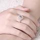 Romántico día de san valentín anillos de dedo de corazón de circonio cúbico de latón RJEW-BB00256-02-5