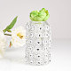 6列プラスチックダイヤモンドメッシュラップロールラインストーンクリスタルリボンケーキ結婚式の装飾  銀  95mm OCOR-WH0030-03-7