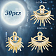 SUNNYCLUE 1 Box 30Pcs Evil Eyes Charms Eye of Horus Charms Egyptian Charm Spiritual Rshinestone Gold Metal Magic Charms for Jewelry Making Charm Women Adults DIY Necklace Earrings Bracelet Crafts FIND-SC0003-86-2