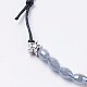 Adjustable Electroplate Glass Cord Beaded Bracelets BJEW-JB03486-02-2