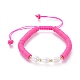 Adjustable Nylon Thread Braided Bead Bracelets BJEW-JB05124-03-1