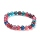 Bracelets extensibles avec perles en agate naturelle BJEW-D446-C-05-2