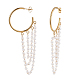 Boucles d'oreilles pendantes en plastique ABS avec imitation de perles EJEW-JE04055-2