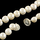 Elegante perla collane di perline rotondo NJEW-Q282-18-2