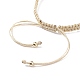 Bracelet de perles tressées en polyester semi-fini AJEW-JB01128-5