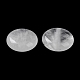 Pierres de palmier rondes et plates en cristal de quartz naturel G-M416-10F-3