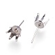 Accessoires de puces d'oreilles en 304 acier inoxydable STAS-L207-10B-2