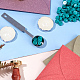 Craspire 210 pièces ensemble de perles de cire à cacheter kit de perles de sceau de cire avec 1 cuillères à fondre et 2 bougies chauffe-plat pour cadeau de mariage lettre de cachet de cachet de cire (turquoise) TOOL-CP0001-03F-6