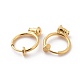 Brass Clip-on Hoop Earrings X-KK-L169-07G-1
