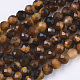Chapelets de perles d'œil de tigre naturel G-R462-028-1