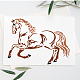 FINGERINSPIRE Horse Stencil 11.7x8.3 inch Horse Drawing Painting Stencils Plastic Horse Stencils Rectangle Reusable Running Horse DIY Home Decor Stencil for Painting on Wood Floor Wall Window DIY-WH0202-390-7