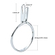 Fornituras de anillo de manguito de aleación de zinc PALLOY-E005-01P-02-2