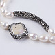 Pearl Beaded Necklaces NJEW-G309-06-2