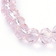 Natural Rose Quartz Gemstone Stretch Bracelets BJEW-JB05025-02-3