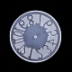 Flache runde Uhr mit arabischen Ziffern SIMO-PW0001-424B-1