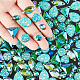PH PandaHall 160Pcs 8 Style Green Sewing Rhinestones Crystal Gems Flatback Sewing Crystal Rhinestones Sewing Stones Dress Accessory for Clothes Belt Shoes Wedding Decoration Art Projects RESI-PH0002-04A-3
