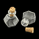 Шестиугольник стеклянная бутылка для бортовых контейнеров AJEW-R045-03-1