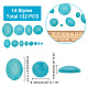 Arricraft 132pcs 14 styles cabochons turquoise synthétique TURQ-AR0001-24-2