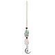 Décorations pendentif quartz rose naturel et aventurine verte HJEW-WH0036-14-1