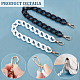 CHGCRAFT 2Pcs 2Colors 21.26Inch Resin Purse Chain Handles Acrylic Resin Bag Strap Chain Accessories Replacement Chain Strap with Alloy Swivel Clasps for Shoulder Bag Handbag Purse FIND-CA0005-05-6