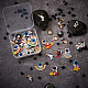 Craftdady 36Pcs 18 Styles Baking Painted Alloy Pendants FIND-CD0001-03-5