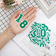 GORGECRAFT 2 Inch Iron on Roman Number Patch Sticker Self Adhesive Number Patches Green Numbers 0 to 9 Embroidered Applique Repair Patches for Team Uniform Design Clothing Bags Shoes Jeans 20PCS DIY-GF0005-98-3
