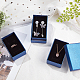 Superfindings 20pcs cajas de regalo de joyería de cartón azul con esponja en el interior para collares pulseras pendientes anillos mujeres regalos CBOX-BC0001-36C-6