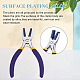 BENECREAT Double Nylon Jaw Flat Nose Pliers Mini Steel Wire Forming Pliers for Jewellery Craft Making Hobby Projects PT-BC0002-18-5
