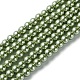 Hebras de perlas de vidrio teñidas ecológicas HY-A008-6mm-RB055-1
