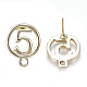 Accessoires de clous d'oreilles en alliage PALLOY-T055-16-1