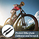 Olycraft 2 pièces protecteur de base de vélo de montagne protecteur de cadre de tube diagonal de vélo vtt protection de cadre de vélo en silicone coussinet de protection de chaîne protégez votre vélo à partir de zéro motifs d'écailles de poisson noir AJEW-WH0317-16-6