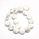Natural Flat Round Crackle Howlite Beads Strands G-L246-04-2