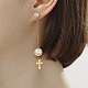 Boucles d'oreilles pendantes en acier inoxydable doré 304 CL0746-1-3