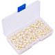 PandaHall Elite 340 pcs Environmental Dyed Glass Pearl Round Pearlized Beads HY-PH0009-RB003-2
