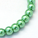 Backen gemalt pearlized Glasperlen runden Perle Stränge HY-Q330-8mm-69-2