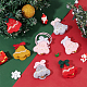 Nbeads 8 個 4 色ウールフェルトクラフトクリスマスベル  DIY キーホルダー装飾永久花バッグアクセサリー  ミックスカラー  60x50x15mm  2個/カラー DIY-NB0008-88-4