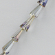 Chapelets de perles en verre électroplaqué EGLA-Q035-M-2
