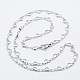 かわいいバレンタインデーの贈り物304のステンレス鋼のネックレスの女性のハートリンクチェーンネックレス  カニカン付き  17.7インチ（45cm） X-NJEW-G038-46-1